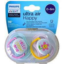 Pacifier Avent Ultra Air Happy 0-6 months Boy / Girl