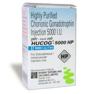 HUCOG (HUMAN CHRONIONIC GONADOTROPHIN) 5000 I.U.
