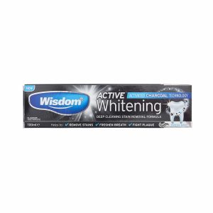 WISDOM ACTIVE WHITENING CHARCOAL TOOTHPASTE 100ML