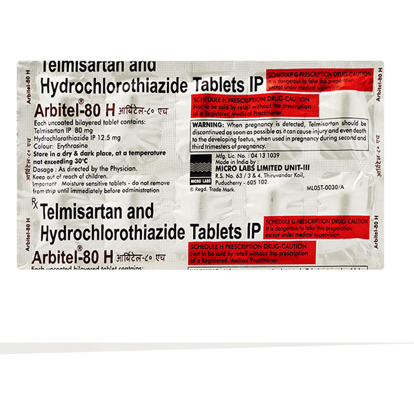 ARBITEL-H 80MG/12.5 [10COMP]